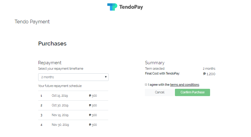 Tendopay HowTo - Step 3