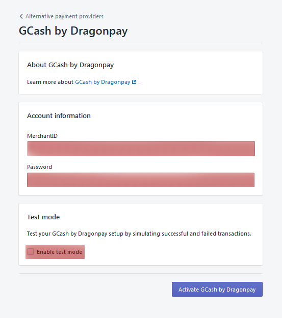 Install Dragonpay Gcash on your Shopify account - Step 3