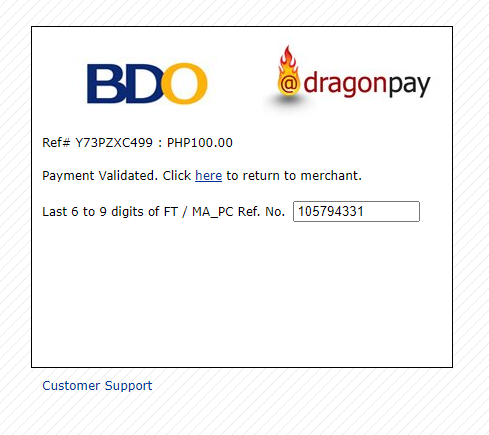 Paying via BDO Internet Banking - Step 6