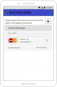 Metrobank Electronic enrollment screenshot