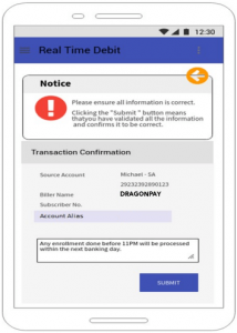 Metrobank Electronic enrollment screenshot